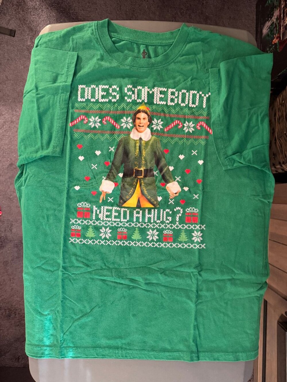 ELF Does Somebody Need A Hug? Unisex XL Buddy! Christmas Holiday Shirt